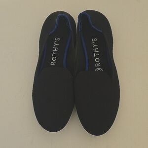 Rothy's Lounge Loafer Slip On Classic Black Shoes / 7.5